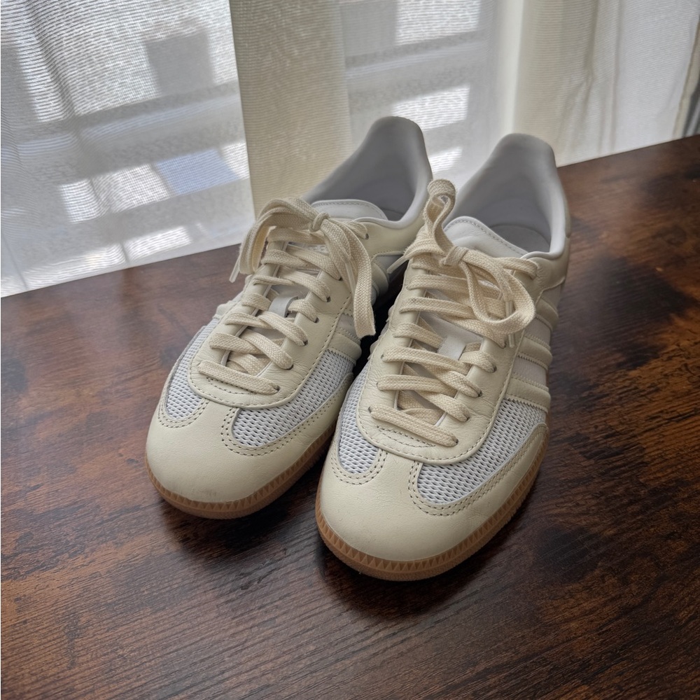 adidas Originals Samba Cream and White Sneakers